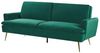 Schlafsofa 3-Sitzer Samtstoff dunkelgrün VETTRE Bild 4