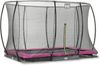EXIT Trampolin Silhouette Ground Rechteckig + Sicherheitsnetz 214x305 cm pink Bild 4
