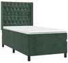vidaXL Boxspringbett mit Matratze & LED Dunkelgrün 90x200 cm Samt 3139724 Bild 4
