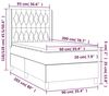 vidaXL Boxspringbett mit Matratze & LED Dunkelgrün 90x200 cm Samt 3139724 Bild 2