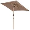 Doppler Sonnenschirm / Kurbelschirm "Alu Wood Ultra 210 x 140 Auto Tilt", greige, 210 x 140 cm Bild 2