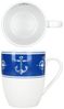MamboCat Becher Ahoi 6x Kaffeebecher 280ml Porzellan-Tassen 6 Pers Tee Kakao nautisch, Porzellan Bild 5