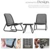 tectake Sitzgruppe Gartenlounge für 2 Personen, Belastbarkeit Stuhl 120 kg, Schraubfüße, (Loungeset Modica, 3-tlg, für Außen in Grau), in Rattanoptik, widerstandsfähig, UV-beständig, ergonomische Form Bild 3
