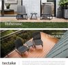 tectake Sitzgruppe Gartenlounge für 2 Personen, Belastbarkeit Stuhl 120 kg, Schraubfüße, (Loungeset Modica, 3-tlg, für Außen in Grau), in Rattanoptik, widerstandsfähig, UV-beständig, ergonomische Form Bild 5