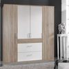 Kleiderschrank CLICK Weiß Sonoma Eiche sägerau 135 cm Bild 5