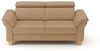 CAVADORE Echtleder 3er-Sofa Ammerland / Landhaus-Sofa mit Federkern + Kopfteilverstellung / 186 x 84 x 93 / Leder Beige Bild 5