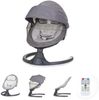 Chipolino Babywippe Brida, Fernbedienung Moskitonetz, Kissen, Plüschtiere, Timer grau Bild 2