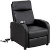 Baroni Home Relaxsessel aus weichem Schaumstoff, mit elektrischer Recliner mit Fernbedienung, Fußstütze, rutschfeste Füße, bequemer und einfacher Montagesessel, Schwarz, 66 x 75 x 99 cm Bild 1