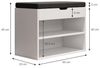 Schuhbank Titus Weiß 60 x 45 cm mit Auflage Vicco Bild 3