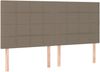 vidaXL Boxspringbett mit Matratze Taupe 180x200 cm Stoff 3137177 Bild 5