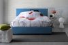 Talamo Italia - Doppelbett Azue, Bettkasten aus Stoff, Öffnung vorne, geeignet für Matratze 140x190 cm, 100 % Made in Italy, Blau Bild 5