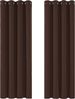Deconovo Blickdichte Dicke Gardinen Vorhang Blickdicht Ösenvorhang Winter Extra Warm, 160x132 cm(HöhexBreite), Dunkelbraun, 2er Set Bild 3