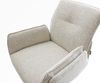 Barstuhl Nela-Flex Webstoff Soft Beige Drehfuß höhenverstellbar Metall Titanfarben Bild 5