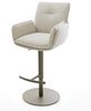 Barstuhl Nela-Flex Webstoff Soft Beige Drehfuß höhenverstellbar Metall Titanfarben Bild 2
