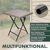 BRUBAKER Gartentisch Toskana - 58 x 58 cm Balkontisch wetterfest (1-St, Campingtisch eckig - Klapptisch für Balkon, Terrasse), Polyrattan und Metall Beistelltisch klappbar - Bistrotisch - Grau Bild 5