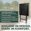 BRUBAKER Gartentisch Toskana - 58 x 58 cm Balkontisch wetterfest (1-St, Campingtisch eckig - Klapptisch für Balkon, Terrasse), Polyrattan und Metall Beistelltisch klappbar - Bistrotisch - Grau Bild 3