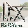 BRUBAKER Gartentisch Toskana - 58 x 58 cm Balkontisch wetterfest (1-St, Campingtisch eckig - Klapptisch für Balkon, Terrasse), Polyrattan und Metall Beistelltisch klappbar - Bistrotisch - Grau Bild 4