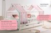 Ticaa Hausbett Kim mit Rausfallschutz und Schubkasten aus Kiefer, Kinderbett 100x200, inkl. Tüll-Set, mit Rollrost, mit Matratze Bild 5
