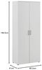 Möbelpartner Denver Aktenschrank, Lichtgrau, ca. 80,2 x 41 x 199,7 cm Bild 3