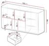 Kommode Hilafin 2D3S (Farbe: Sandbeige / Sandbeige + Gold) Bild 3