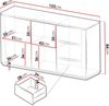 Kommode Hilafin 2D3S (Farbe: Sandbeige / Sandbeige + Gold) Bild 3