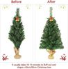 SALCAR 90 cm künstlicher Weihnachtsbaum mit Zementbasis – Kleiner Premium Tischbaum für Innenbereich, perfekte Weihnachtsdekoration Bild 3