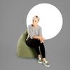SITTING POINT only by MAGMA Sitzsack ALFA Velours grün XL ca. 220L Bild 4