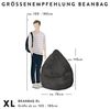 SITTING POINT only by MAGMA Sitzsack ALFA Velours grün XL ca. 220L Bild 3