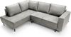 Ecksofa Rodario mit Schlaffunktion, Easy-Clean-Veloursbezug in Hellgrau, linksseitig Bild 4