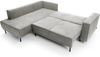 Ecksofa Rodario mit Schlaffunktion, Easy-Clean-Veloursbezug in Hellgrau, linksseitig Bild 5