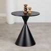 IDIMEX Couchtisch ISOMA, runder Beistelltisch Ø50cm Holzoptik & Metallgestell modern schwarz Bild 2
