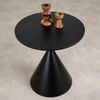 IDIMEX Couchtisch ISOMA, runder Beistelltisch Ø50cm Holzoptik & Metallgestell modern schwarz Bild 3