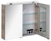 FACKELMANN LUXOR LED Spiegelschrank 80 cm breit, Braun hell + Aufsatzleuchte Bild 4