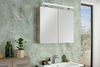 FACKELMANN LUXOR LED Spiegelschrank 80 cm breit, Braun hell + Aufsatzleuchte Bild 5