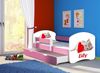 Kinderbett Jugendbett mit einer Schublade und Matratze Rausfallschutz Rosa 70x140 80x160 80x180 ACMA II (40 Katze mit Herz, 80x160 cm mit Bettkasten) Bild 4