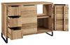 Badmöbelset Wildeiche 2-teilig massivum Sydney 105x134x45 cm Waschtisch mit Spiegel Badezimmer-Unterschrank Holz braun Bild 5