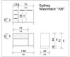 Badmöbelset Wildeiche 2-teilig massivum Sydney 105x134x45 cm Waschtisch mit Spiegel Badezimmer-Unterschrank Holz braun Bild 2