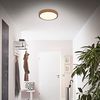 BRILONER Leuchten - Deckenlampe LED, Deckenleuchte Holz, warmweißes Licht, Aufbaulampe, Aufbauleuchte, Holzoptik, Ø380x50 mm, 3725-014, Holzfarben Bild 3