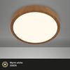 BRILONER Leuchten - Deckenlampe LED, Deckenleuchte Holz, warmweißes Licht, Aufbaulampe, Aufbauleuchte, Holzoptik, Ø380x50 mm, 3725-014, Holzfarben Bild 2