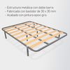 amuéblate online - Lattenrost 30x30 mm mit Füßen, Stahlrohr 30x30 mm, Epoxidfarbe Grau, 135x190 Bild 2