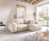 Ecksofa Lanzo 230x155 cm Cord Beige Recamiere variabel Bild 2
