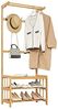 Garderobenständer Tornio 168 x 70 x 35 cm aus Bambus Natur [en. casa] Bild 2