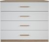 Demeyere Selena Kommode, Eiche, Chêne Brossé/Blanc Perlé, 100 x 41,6 x 84,7 cm Bild 4