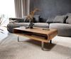 Couchtisch Anaya 100x50 cm Akazie Natur 1 Fach L-Fuß Edelstahl Bild 3