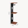 Toilettenpapierhalter Trond 76x18x18 cm Schwarz/Walnussoptik [en. casa] Bild 3