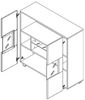 Lomadox Highboard CAIRNS-132, in weiß Hochglanz, Modern, grifflos Bild 4