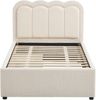 Vente-unique - NESTIAKO Bett Stoff Beige - B 201 cm x H 89 cm x L 98 cm Bild 5