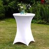 Stehtisch mit Husse Partytisch klappbar ca. Ø 80 cm Höhe 110 cm in Weiß mit pflegeleichter Husse in Weiß Bild 2