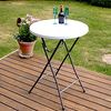 Stehtisch mit Husse Partytisch klappbar ca. Ø 80 cm Höhe 110 cm in Weiß mit pflegeleichter Husse in Weiß Bild 4