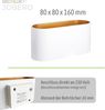 SSC-LUXon LED Wandleuchte JOBERO Wandlampe weiß gold Up & Down mit G9 LED warmweiß 3W, Warmweiß Bild 5